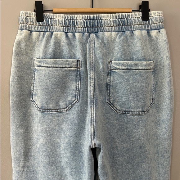 Natural Reflections Terry Knit Denim Sweatpant Jeans Size Medium Light Wash - Picture 5 of 12